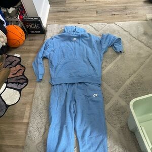 Nike Blue Sweatshirt and Sweatpants Set